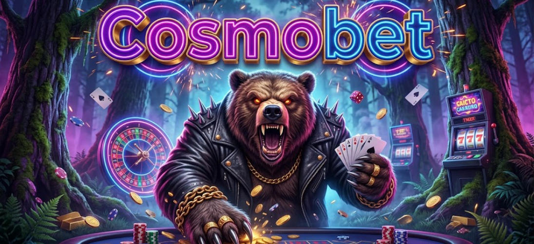 Банер з вітальним бонусом Cosmobet для нових гравців